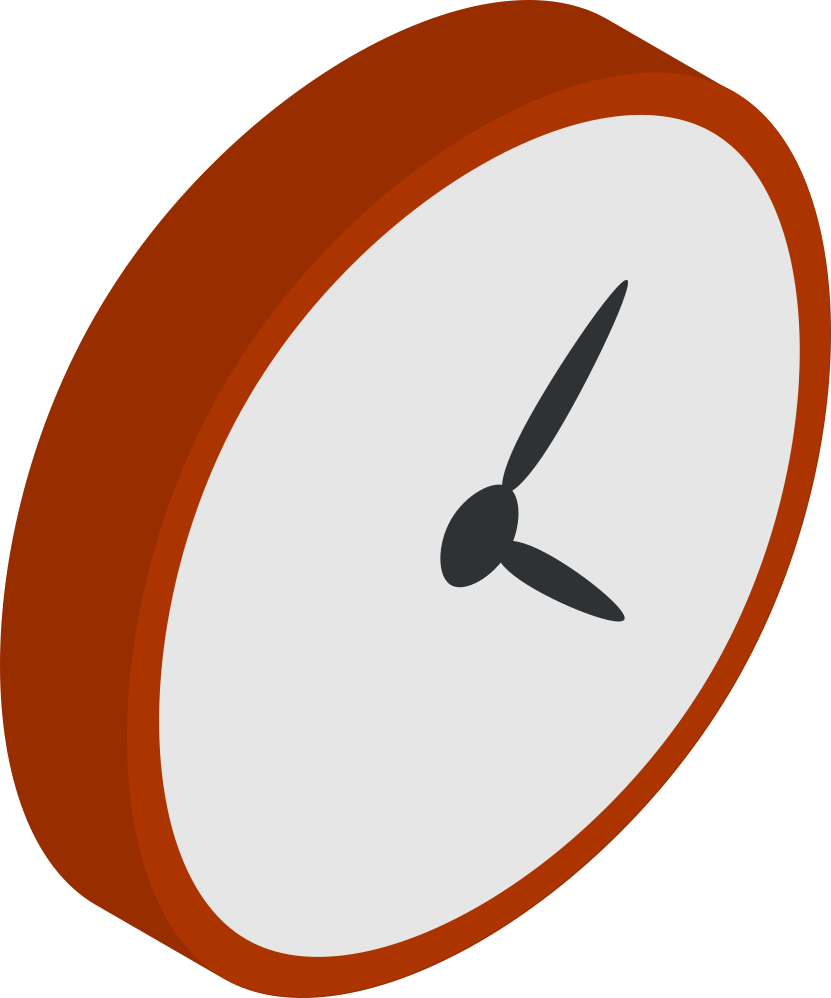 Hourly Billing Isometric Clock